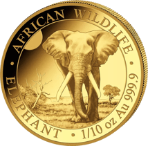 1/10 Unze Gold Somalia Elefant 2025