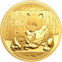 1/2 Unze Gold China Panda 2012