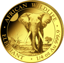 1/4 Unze Gold Somalia Elefant 2025