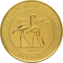 1 Unze Gold Barbados Flamingo 2021 (Auflage: 100)