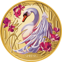 1 Unze Gold Spring Swan 2024 (Auflage: 99 | Polierte Platte)