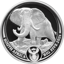 1 Unze Silber Big Five III Elefant 2024 (Auflage: 15.000 | 1. Motiv | im Blister)