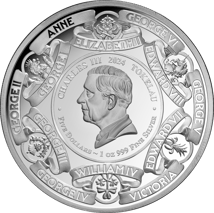 1 Unze Silber Britische Monarchen 2024 (Auflage: 1.000 | Polierte Platte)