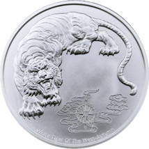 1 Unze Silber Four Guardians - Weißer Tiger 2023 (Auflage: 10.000)