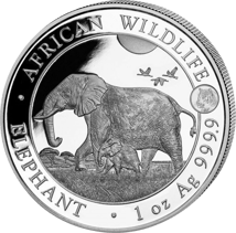 1 Unze Silber Somalia Elefant 2022 Privymark Tiger (Auflage: 5.000)