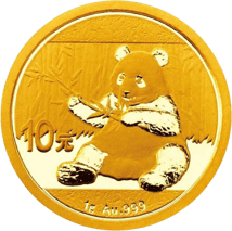 1g Gold China Panda 2017