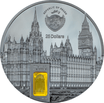 5 Unze Silber Tiffany Art Metropolis London 2023 (Auflage: 555 | Black Proof | Ultra High Relief)