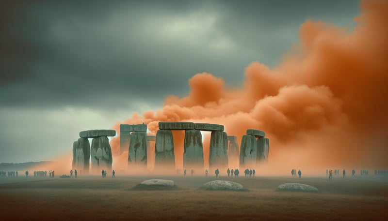 Stonehenge von Klima-Extremisten mit Farbe besprüht